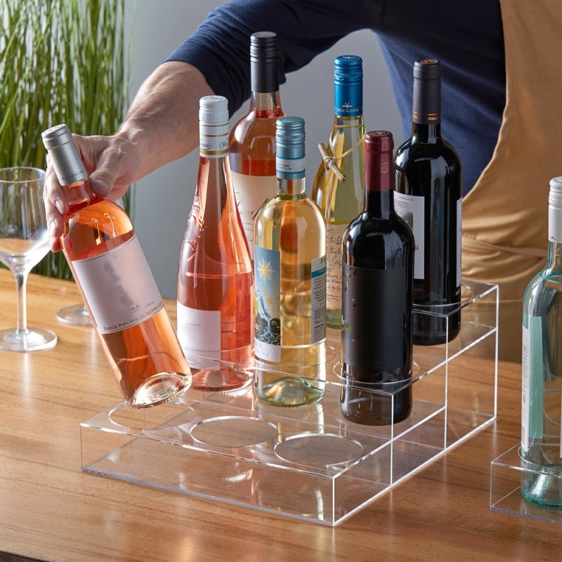 Manufacture Crystal Acrylic Bottle Holder for Display