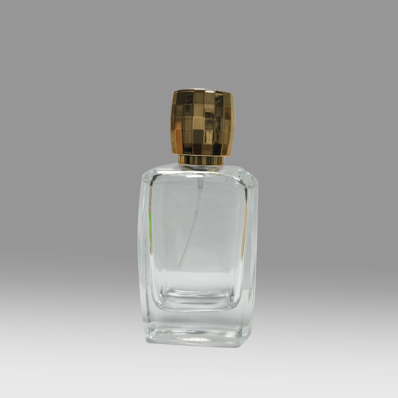 Clear Empty Perfume Bottles Perfumes Bottle Parfum Bottle with Golden Cap