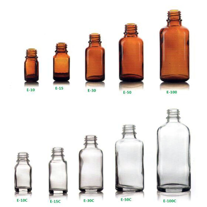 Amber Essential Glass Bottle with Cap