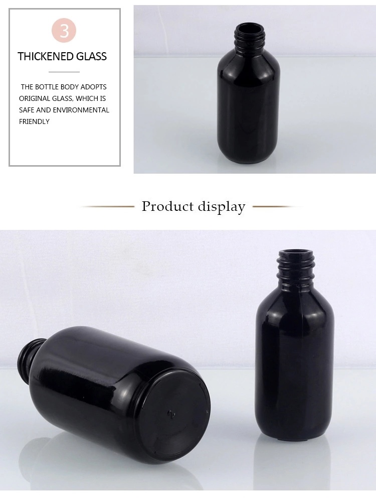 Fashionable Design 100ml 200ml 30ml Black Empty Glass Essential Oil Bottle