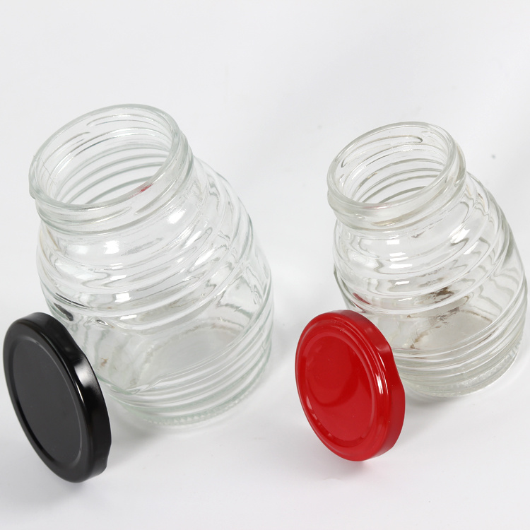 Same Design (150ml&300ml) Oval-Shaped Glass Honey Jar