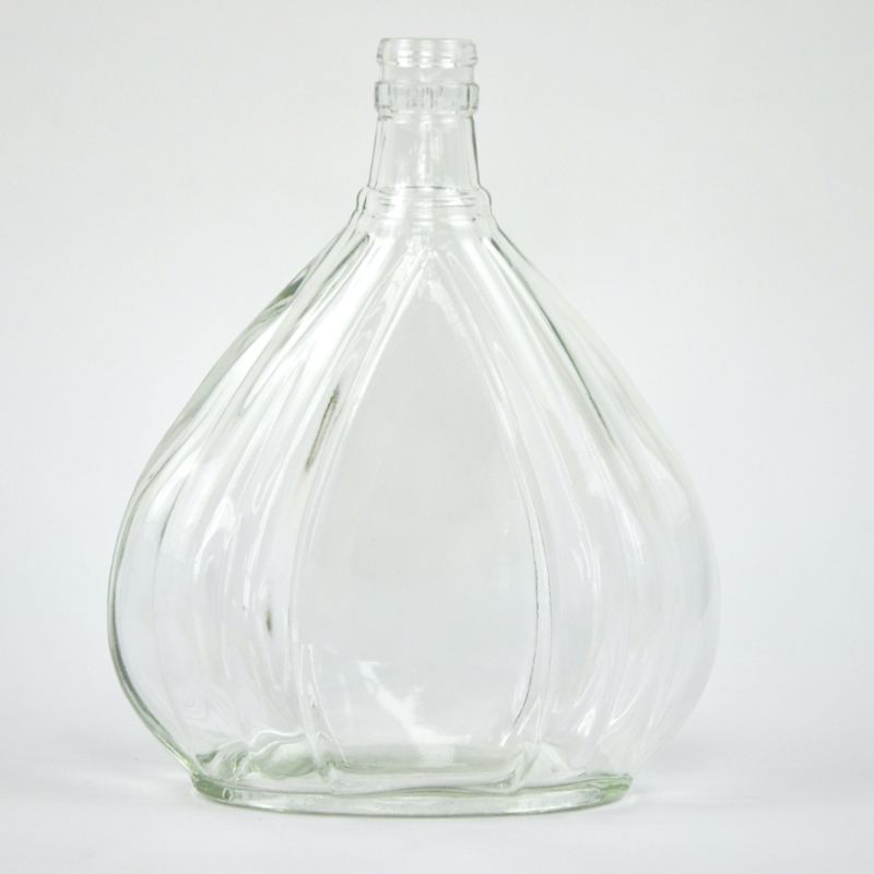 Oval Glass Bottle / Clear Glass Bottle/ 700ml Spirit Bottle