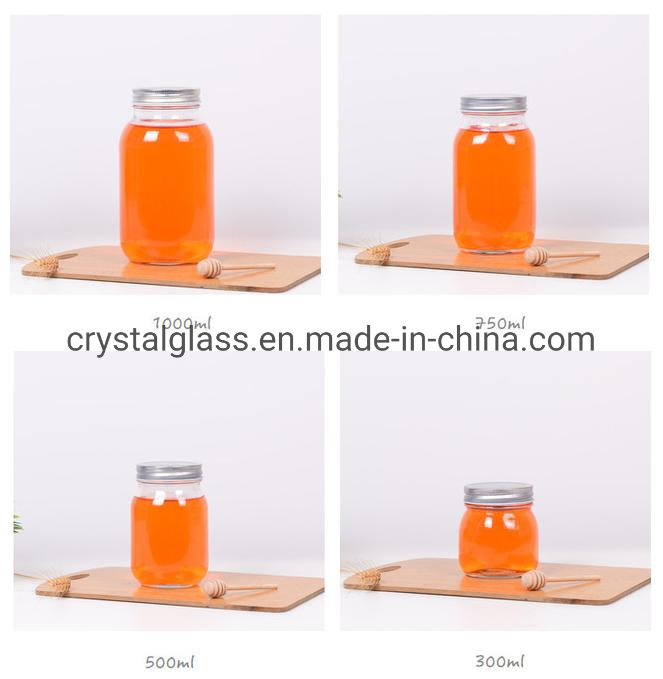 150ml 300ml 500ml 1000ml 16oz 32oz Regular Mouth Glass Mason Jar with Lid