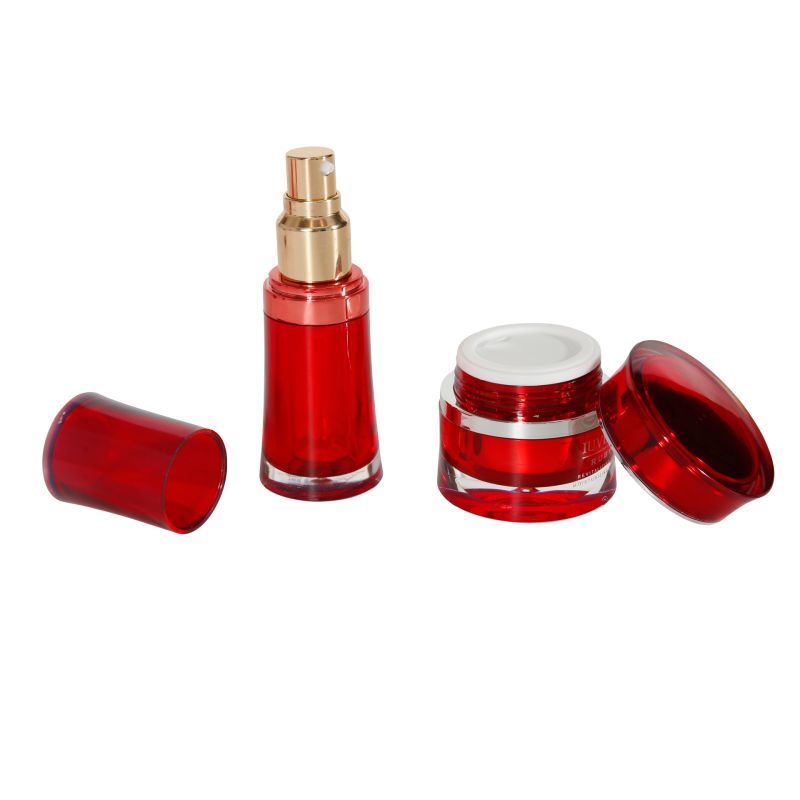 Cosmetics Packaging 15g 30g 50ml 100ml Acrylic Luxury Gold Empty Lotion Bottle and Cream Jar Container