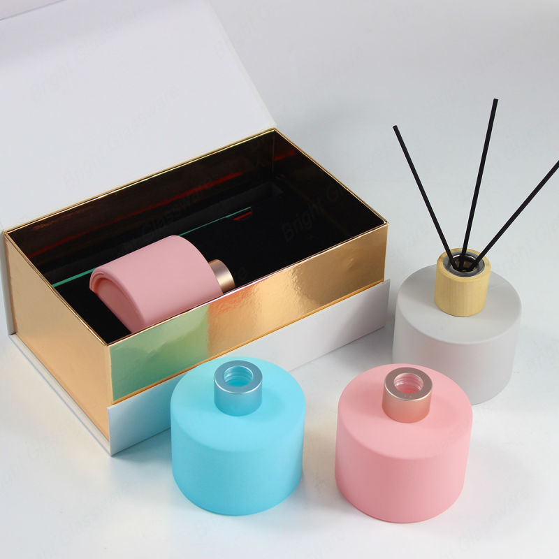 New Arrive 50ml/100ml Colorful Frost Glass Diffuser Bottle with Stick