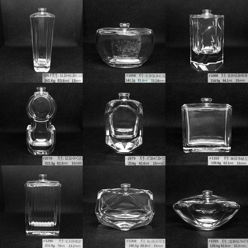 Wholesale Cosmetic Packaging Containers Clear Perfume Glass Bottle