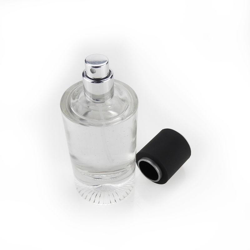 Color 100ml Black Empty Glass Perfume Spray Bottle with Magnetic Cap