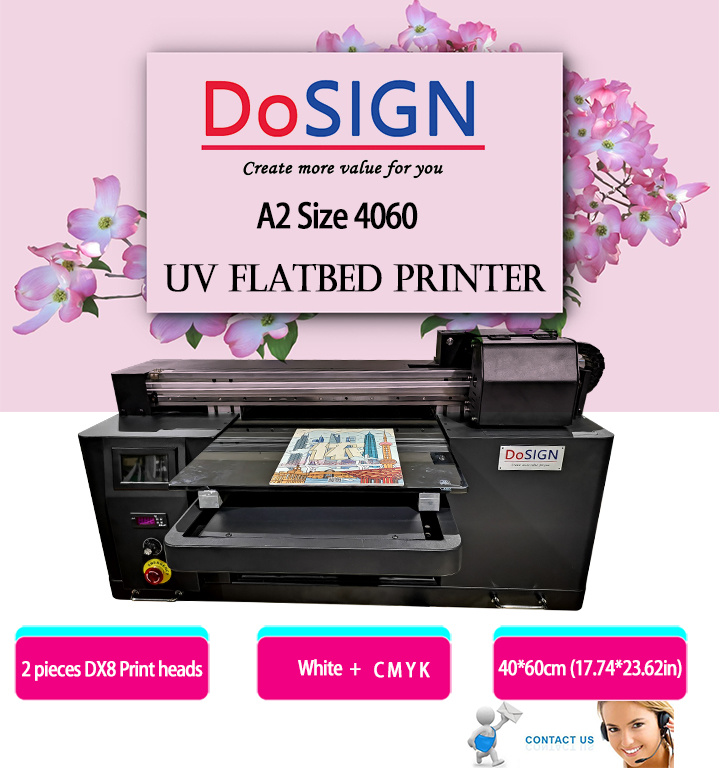 4060 Bottle Printer with Cheap Flatbed UV Printers LED and Print Bottles with Rotary