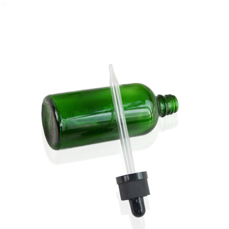 Empty 100ml Green Glass Eliquid Dropper Bottle