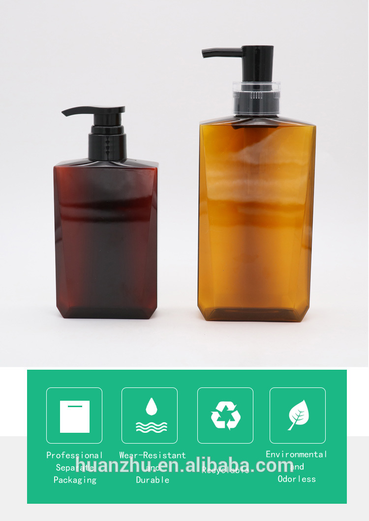 250ml PETG Lotion Shampoo Pump Plastic Bottle for Shampoo Shower Gel Luxury Bottle