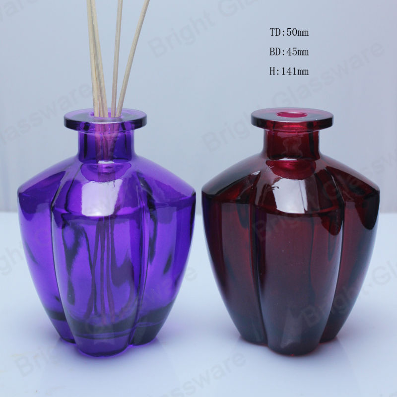 High Quality Purple Colored Large Size Reed Diffuser Bottle