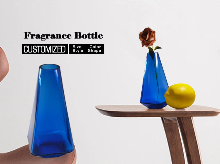 Blue Square 200ml Fragrance Diffuser Glass Bottle Aromatherapy Bottles
