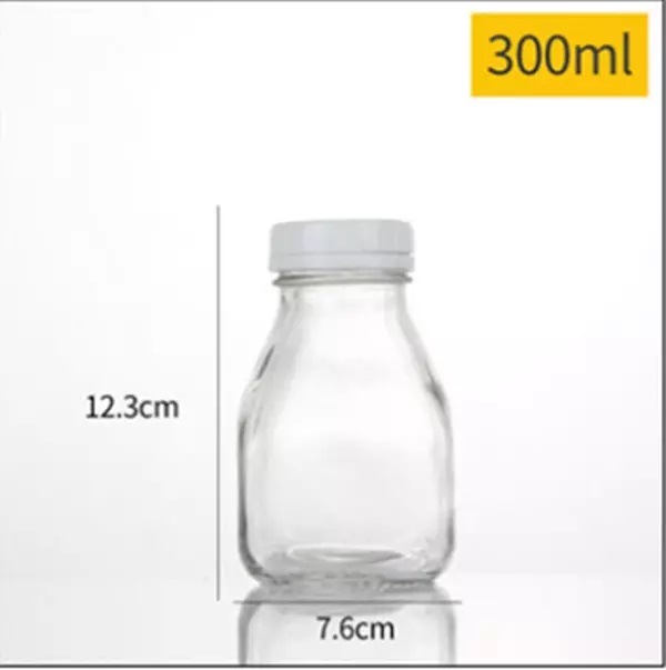 Wholesale Airtight 8oz 250ml Milk Yogurt Container Glass Bottle with Tamper Proof Lid