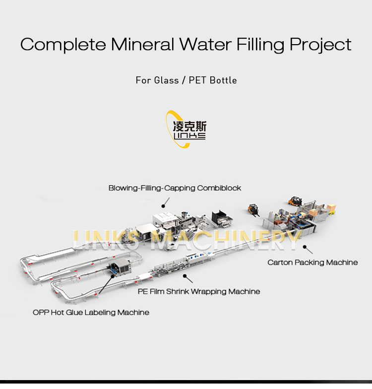 500-1000ml Complete Bottled Still Mineral Drinking Water Filling Machine Line