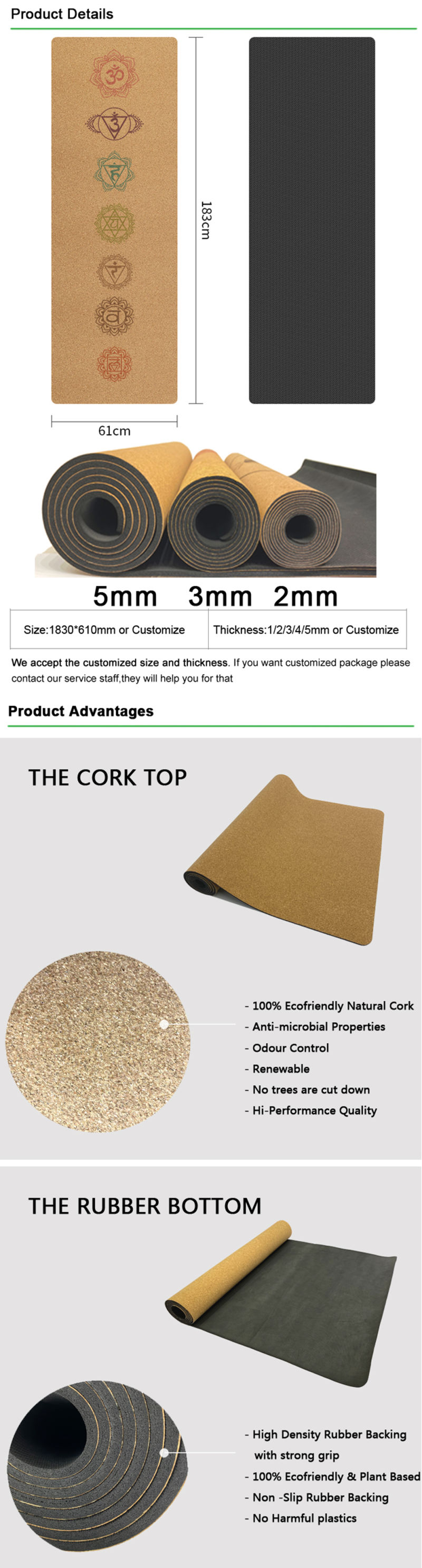Recycled Cork Turntable Mat Kork Und Kautschuk Yoga Mat