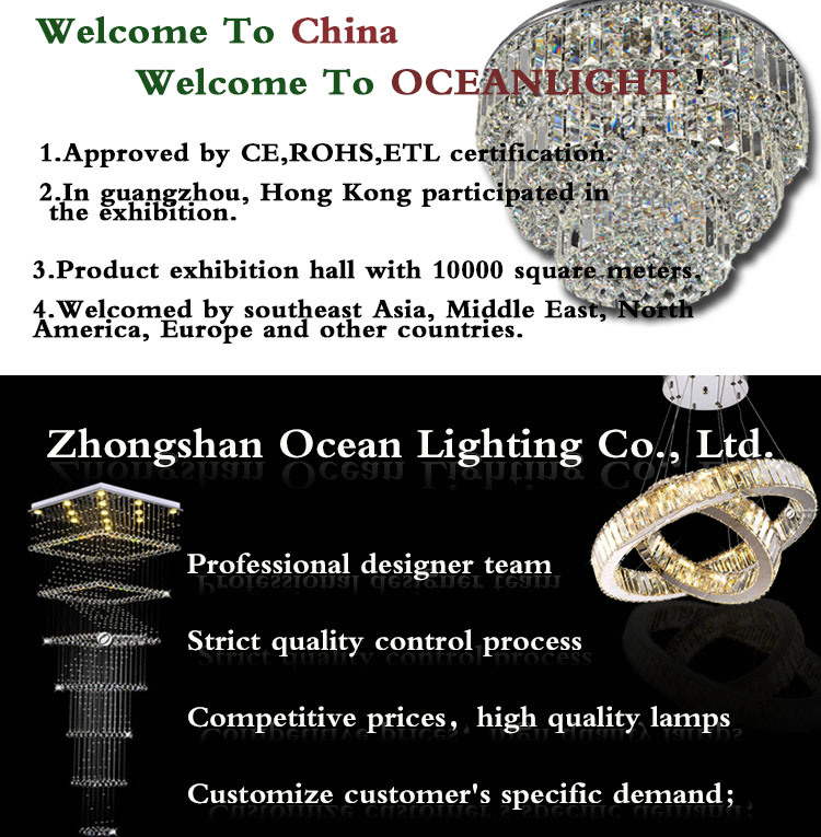 Residential LED Chandeliers Pendant Lighting Hanging Crystal Pendant Lamp (Om88090r)