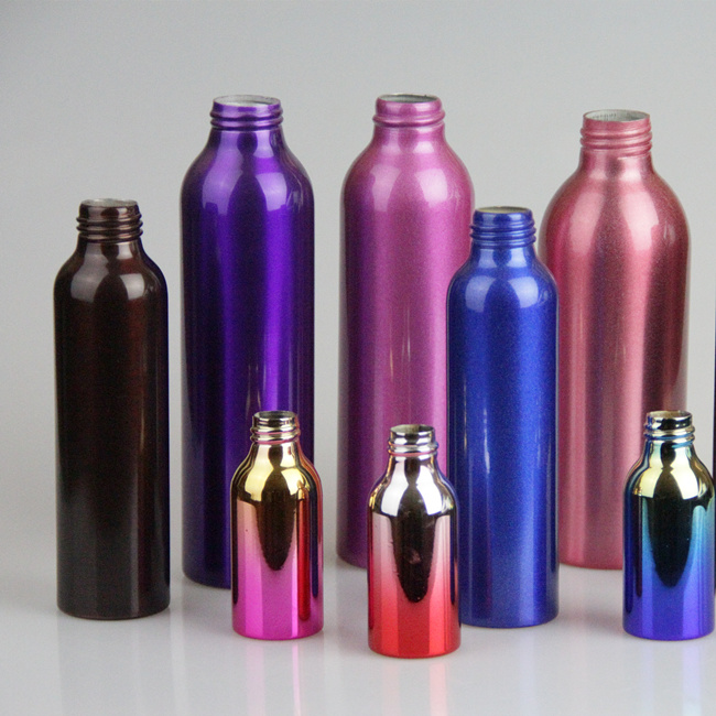 Aluminum Luxury 120ml Transparent Lotion Bottle Cosmetic Airless Bottle