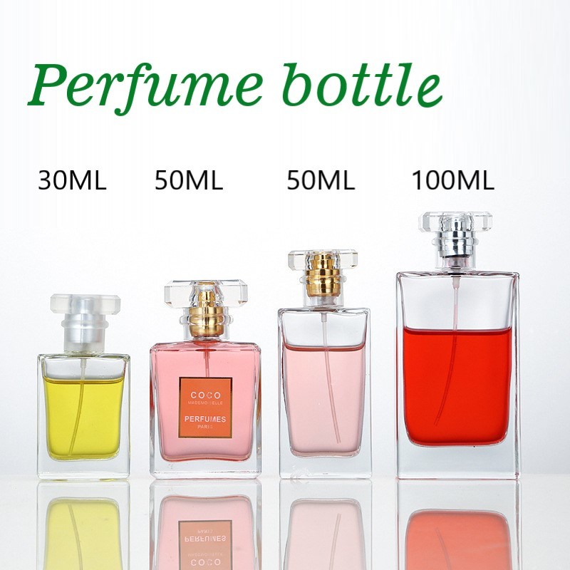 50ml Perfume Glass Bottle/Cosmetic Glass/Square Perfume Bottle