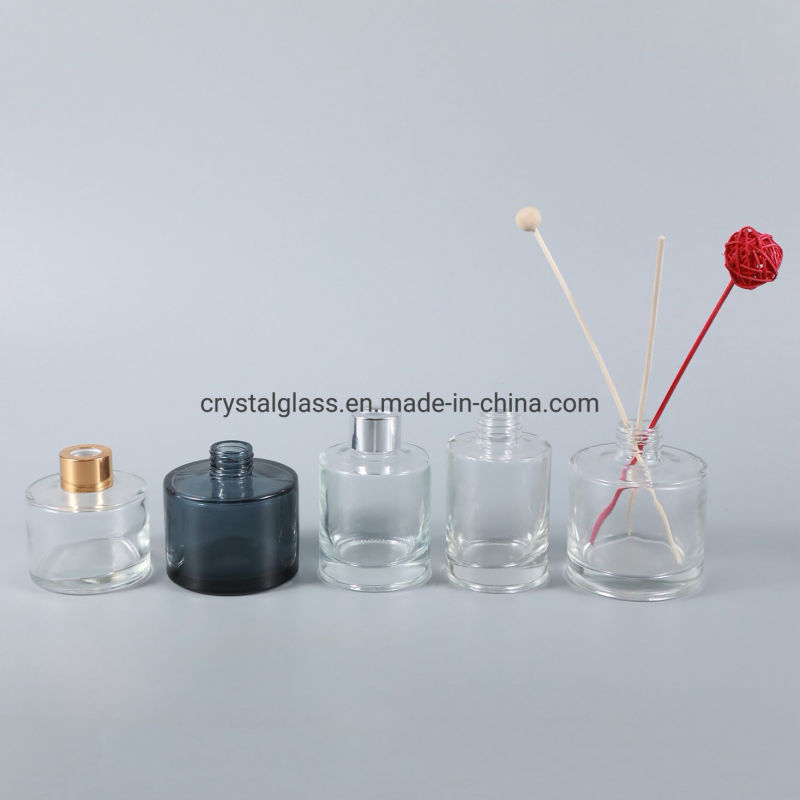 100ml Customized Empty Flat Round Glass Aromatherapy Diffuser Bottle