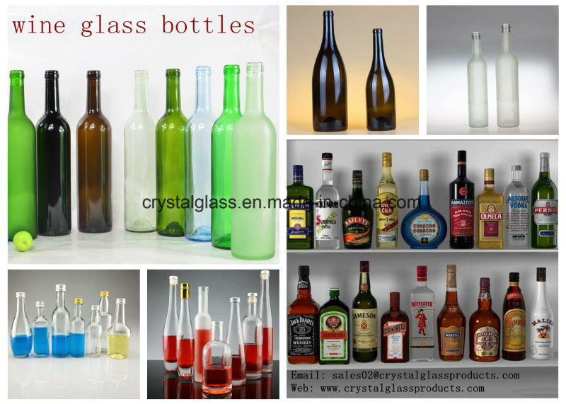 Mini Wine Glass Liquor Bottle with Aluminum Cap 50ml 100ml Vodka Bottle Glass