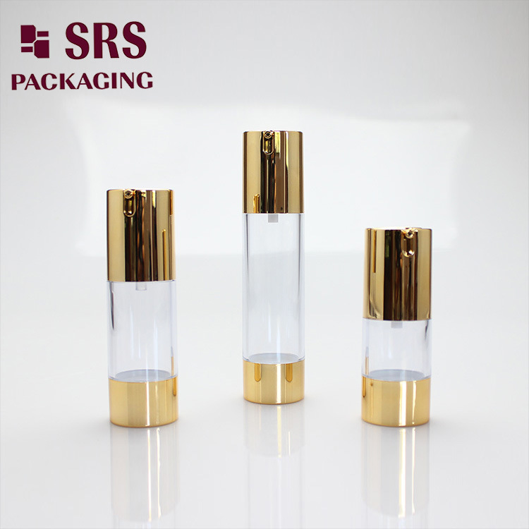 Acrylic Cosmetic Square Packaging 15ml 30ml Bottle Airless Bottle