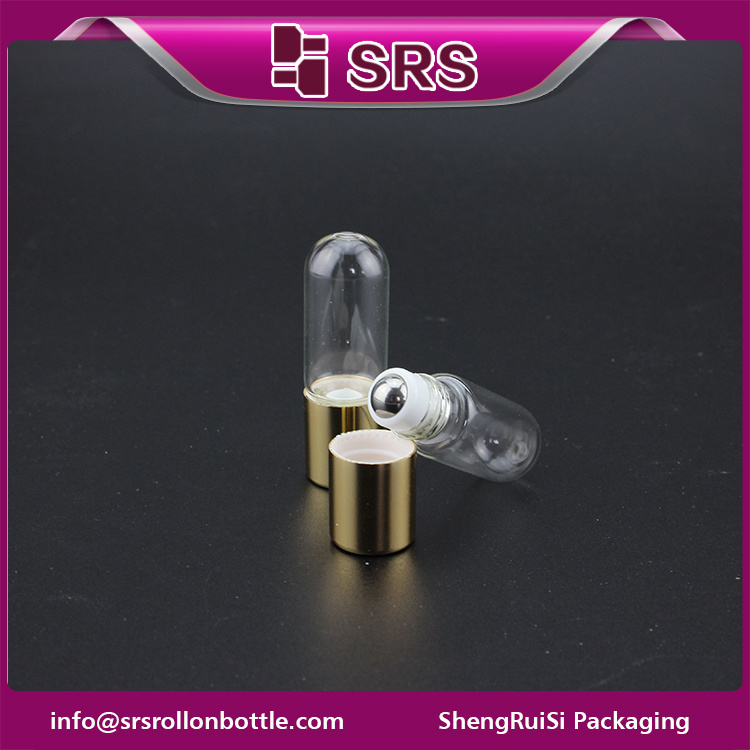 SRS Packaging Clear Color 3ml Thin Glass Bottle Mini