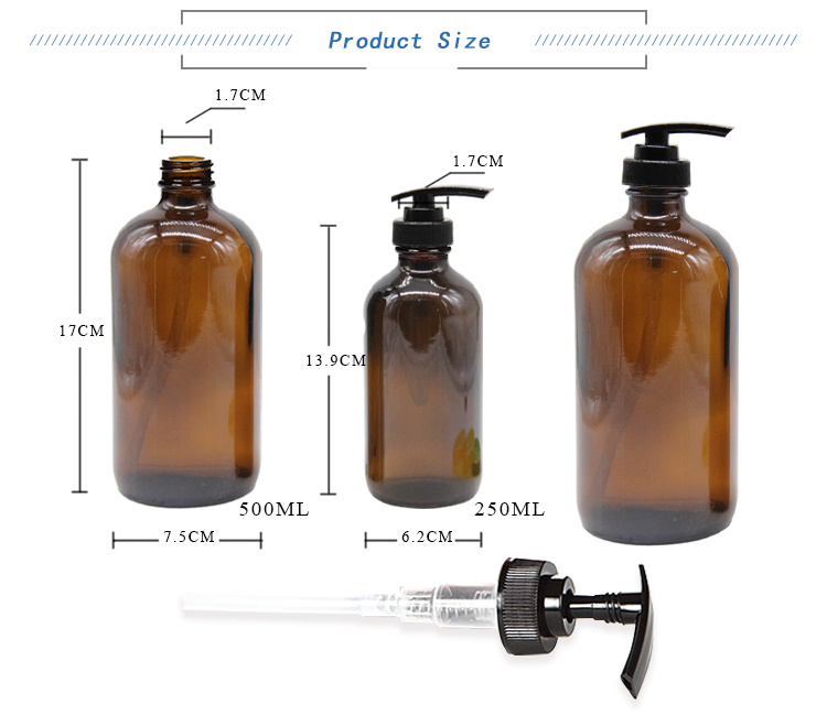 Pharmaceutical Amber Glass Bottle Essential Oil Round Boston Bottle