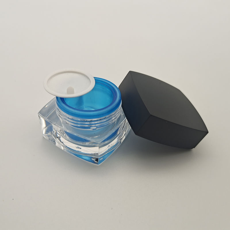 10g 30g 50g 30ml 60ml 80ml 100ml Double Wall Square Cosmetic Bottle and Jar Acrylic Plastic Bottle