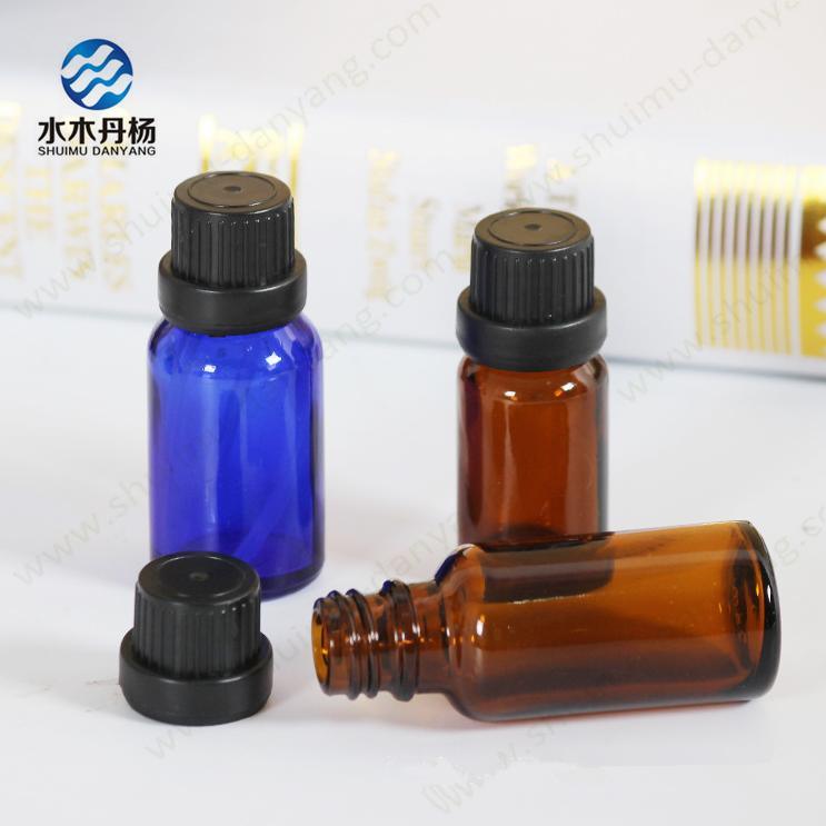 Stock Amber Glass Bottle Essential Oil Bottle with Wood Pipette