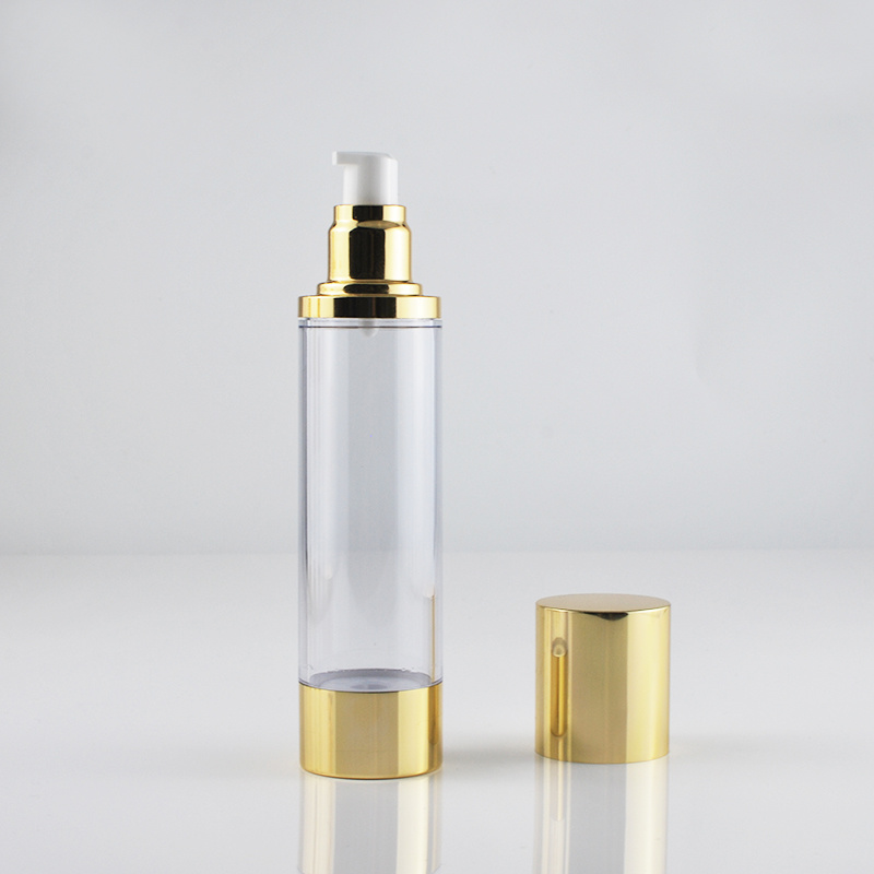 50g Gold Acrylic Screw Airless Bottle for Cosmetic Packaging (PPC-NEW-016)