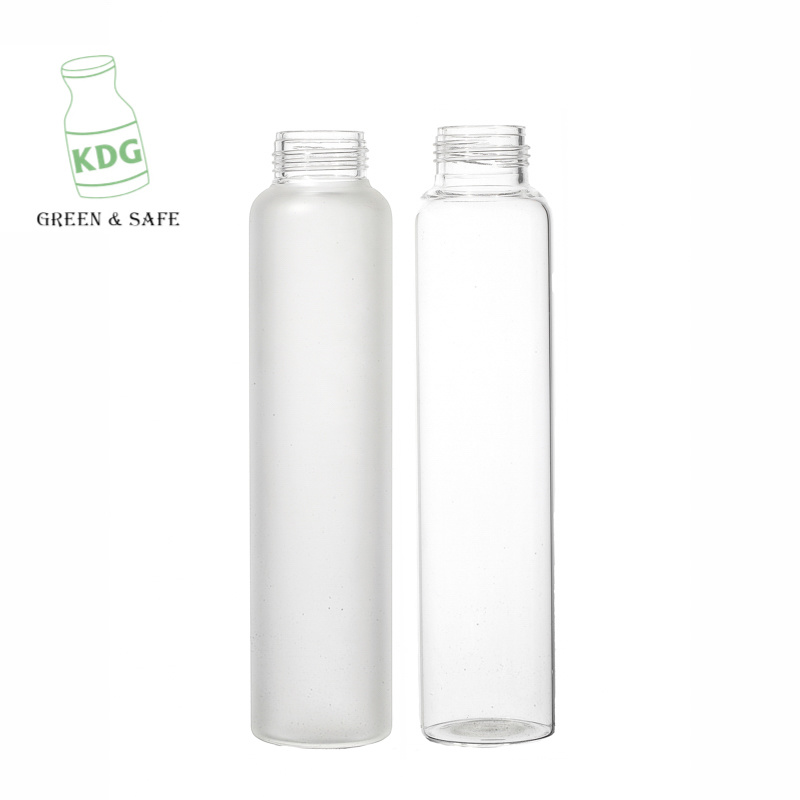 Wholesale Borosilicate Glass Bottle for Water Drinking Frosted Glass Bottle