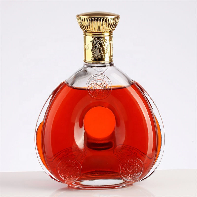 13oz 16oz 25oz Glass Bottle for Brandy with Wooden Cork Lid