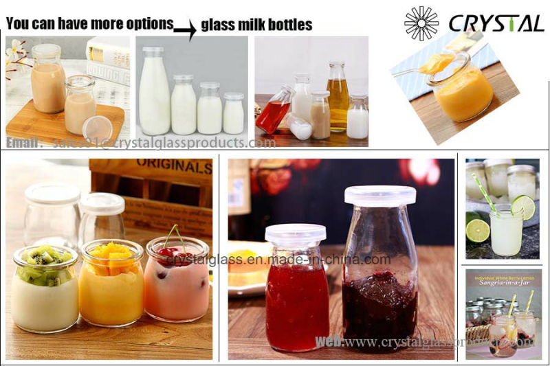 350ml Thicken Glass Cold Tea Bottle for Beverage and Drinks