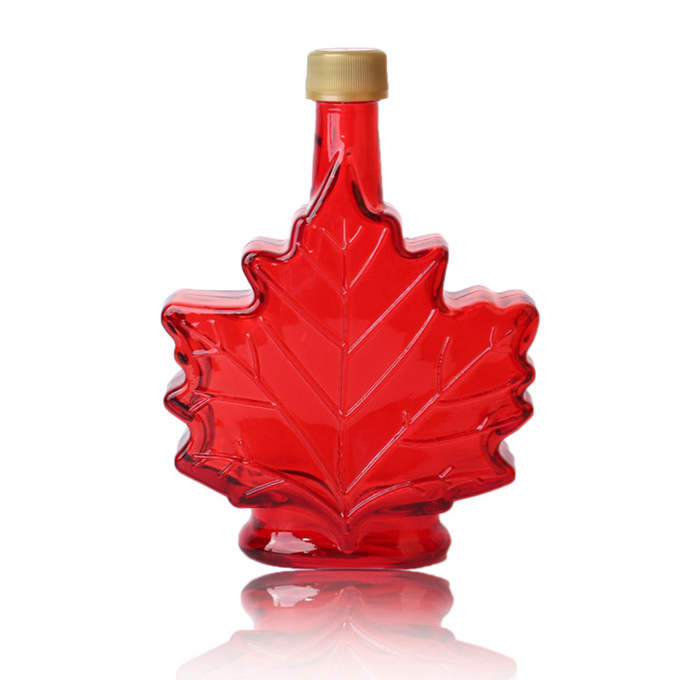 70ml 100ml 250ml Maple Leaf Glass Bottle for Wine