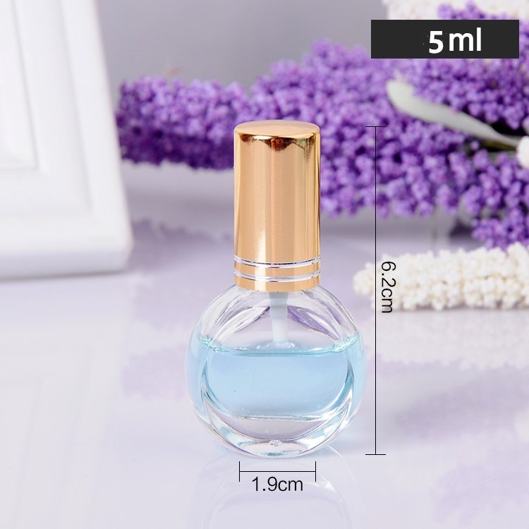 5ml 10ml Glass Perfume Bottle for Cosmetic Round Empty Bottle