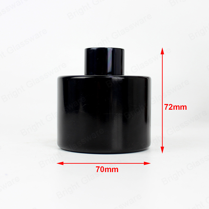 100ml Black Glass Diffuser Bottle with Fiber Stick and Luxury Paper Package Box