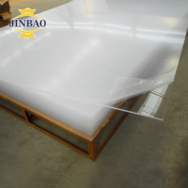 Jinbao 10mm 12mm 15mm Cut to Size Clear Frosted PMMA Plastic Lucite 1220*2440mm Sheet Acrylic
