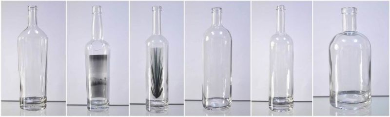750ml Clear Glass Bordeaux Wine Bottle Flat-Bottomed Screw-Top Finish (White Metal Lids)