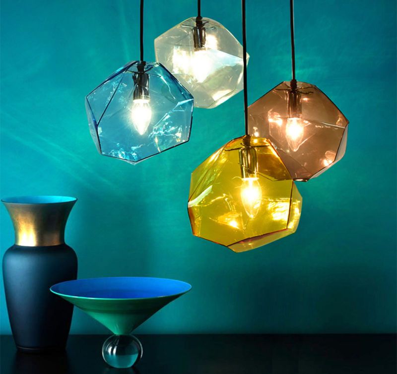 Modern Minimalist Pendant Lights Creative Colorful Glass Pendant Lamps Restaurant Indoor Home