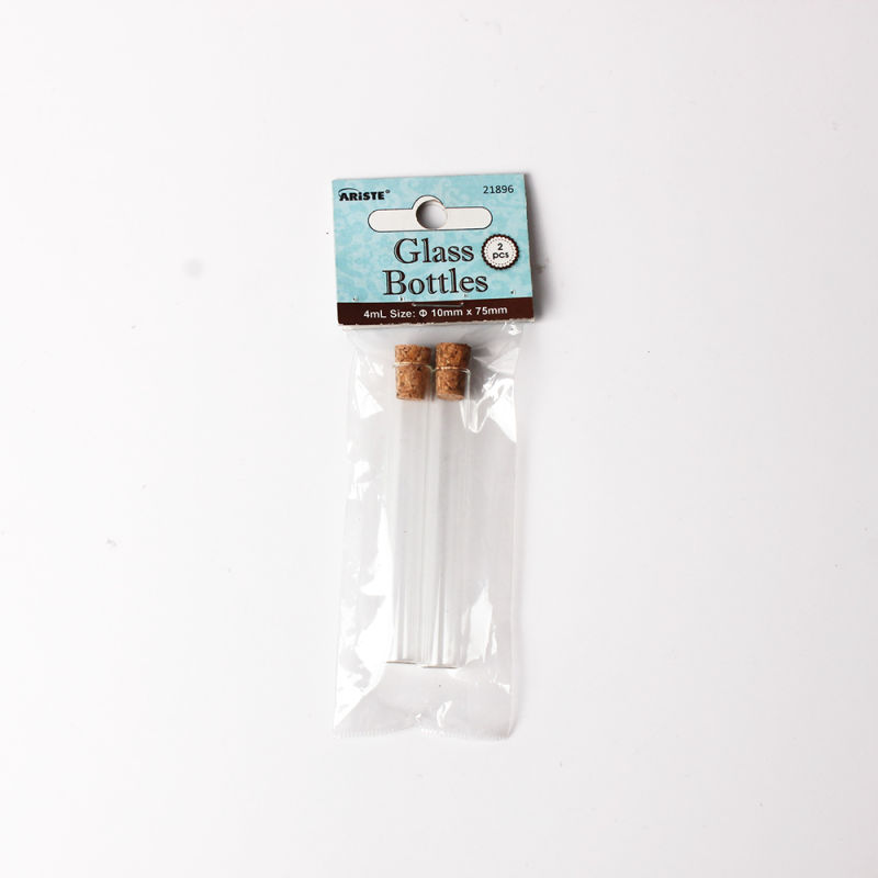 21896 Clear Small Capacity Glass Bottles with Cork Bottle Stopper