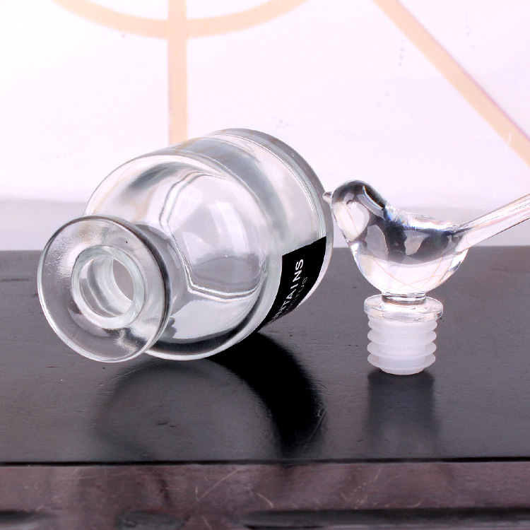 Round 120ml Glass Aroma Diffuser Bottle with Glass Lid