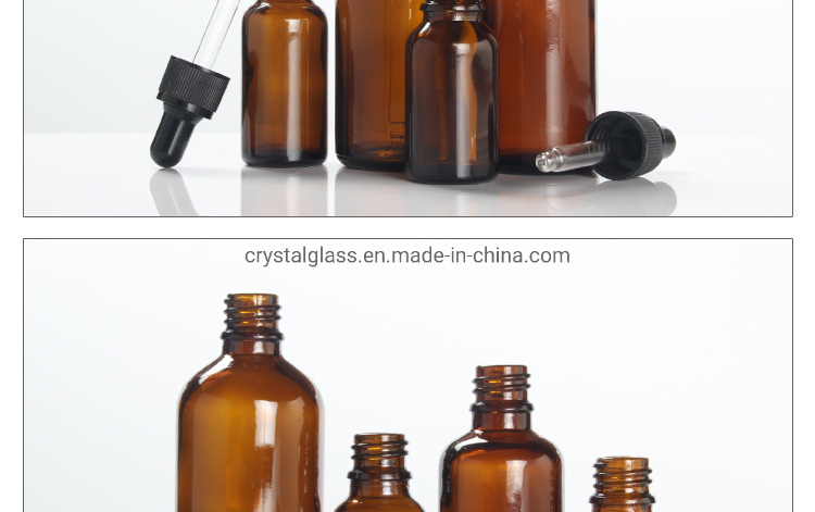 Amber Essential Oil Bottle with Customized Caps