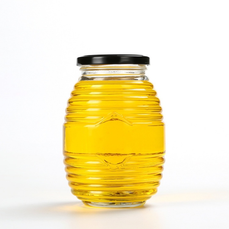 Thread Round 100ml 250ml 500ml 1000ml Empty Jam Pickle Food Storage Jar Honey Glass Bottle