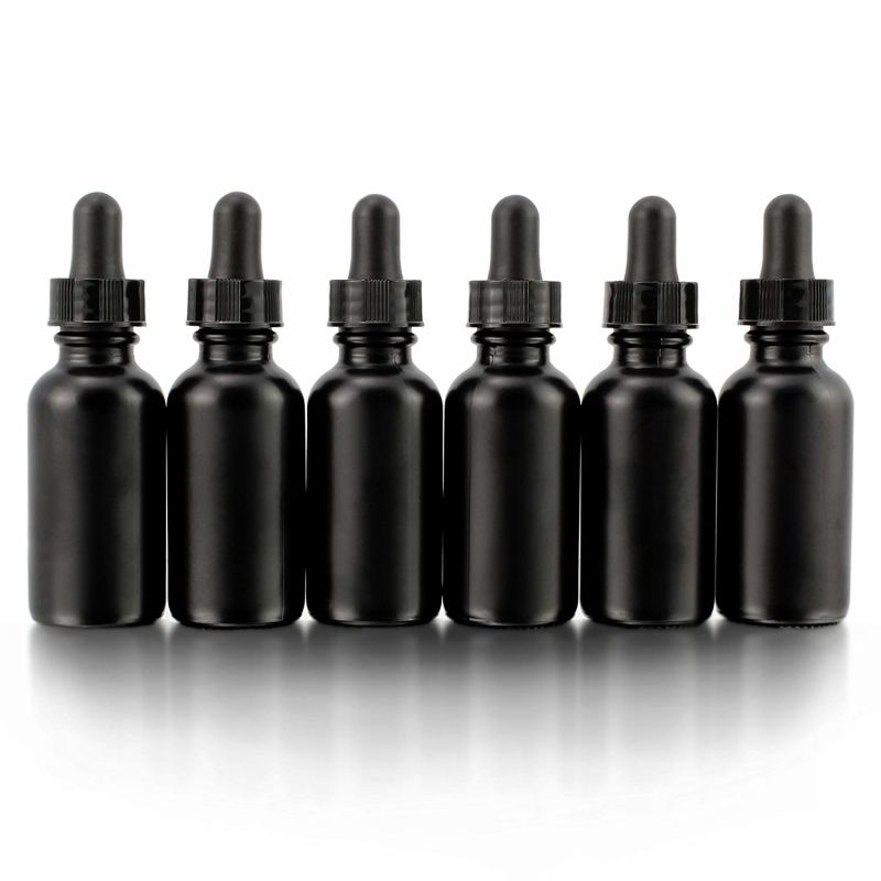 Bottle Essential Oil Bottles Empty Violet Black Frosted Glass Bottle