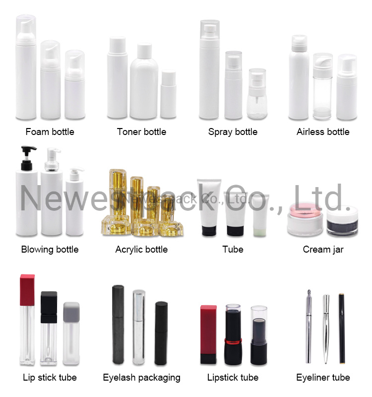 Cosmetic Packaging 50ml 150ml Plastic Pet Bottle Withscrew Cap