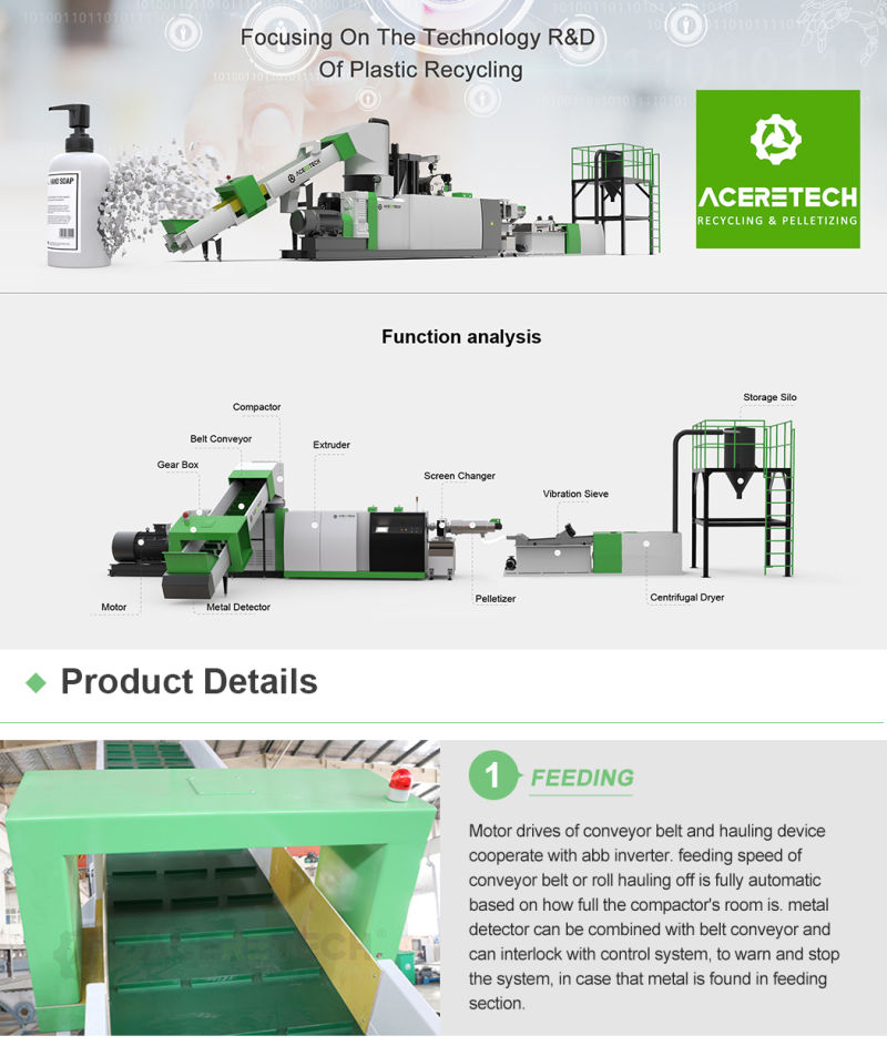 Wholesale Automatic Single Screw Plastic Recycling Machine for Bottle