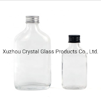 350ml 500ml Flat Shape Flask Liquor Glass Bottle