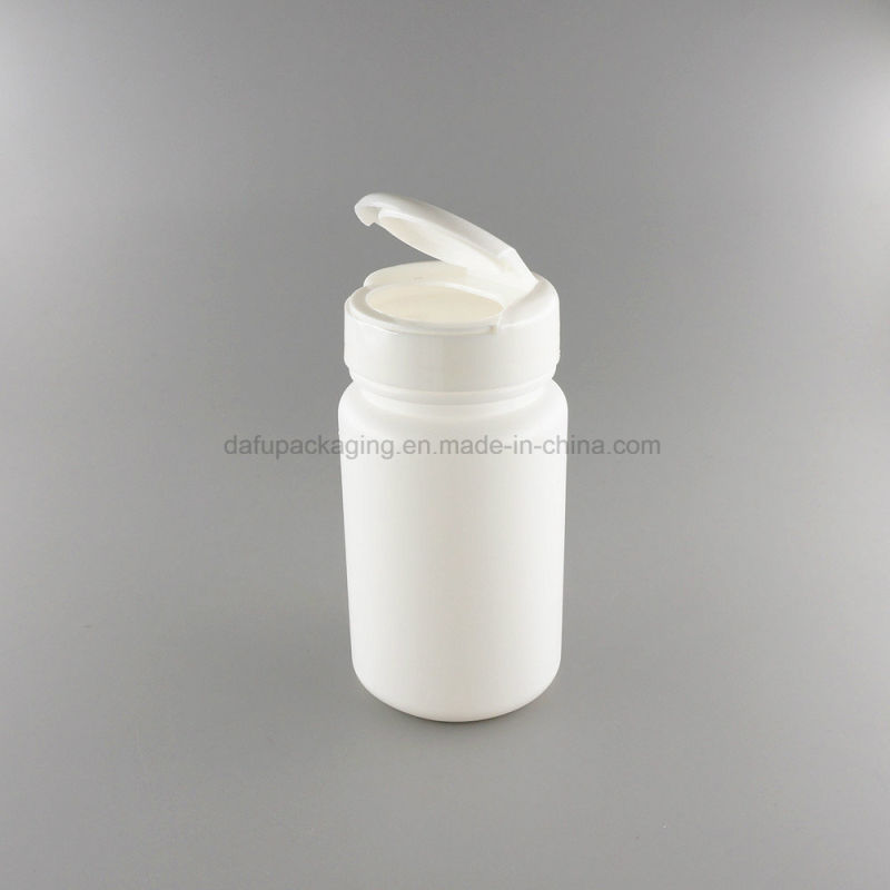 Bottle Packaging HDPE 100ml Plastic Medicine Bottle with Flip Top Cap