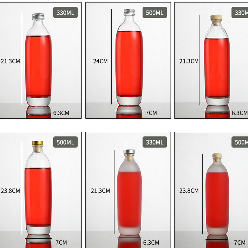 Fashion Shape 350ml Fast Delivery High Grade Vodka Glass Bottle