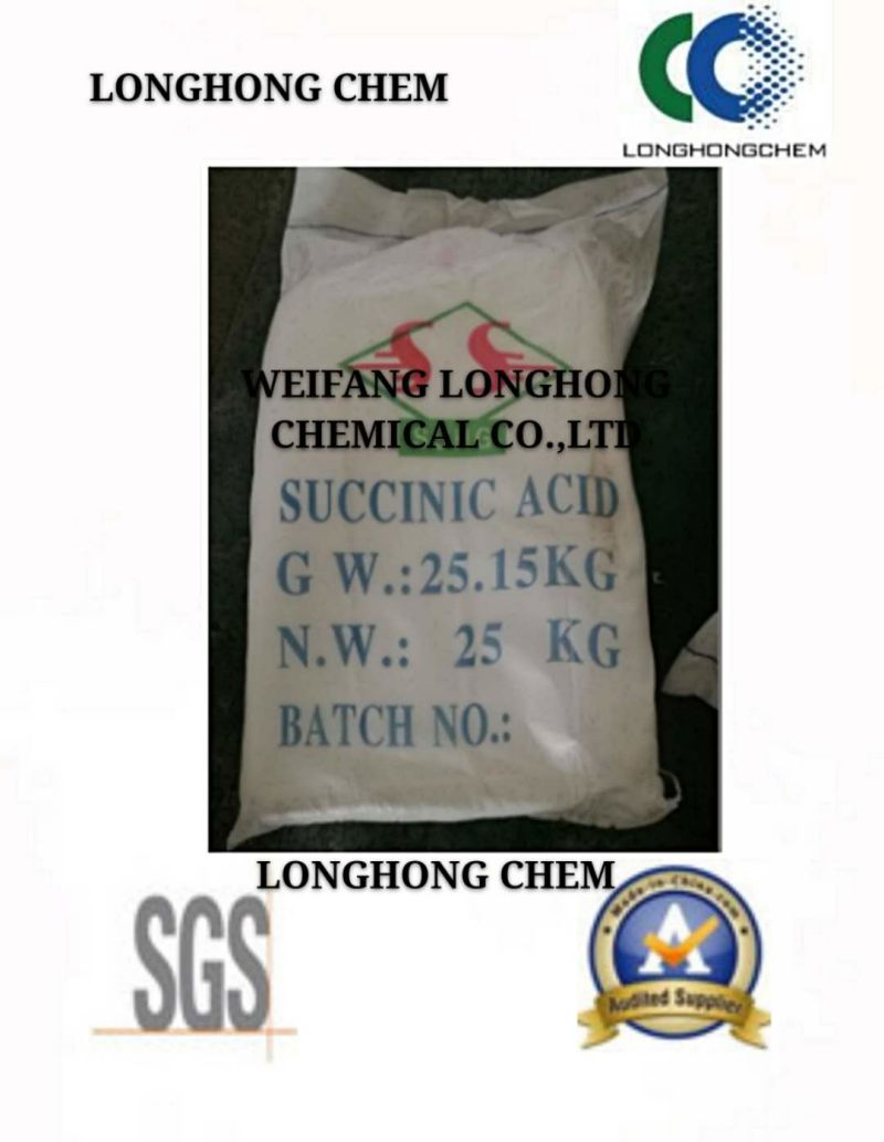 CAS No.: 110-15-6 Competitive Price Succinic Acid/ Amber Acid